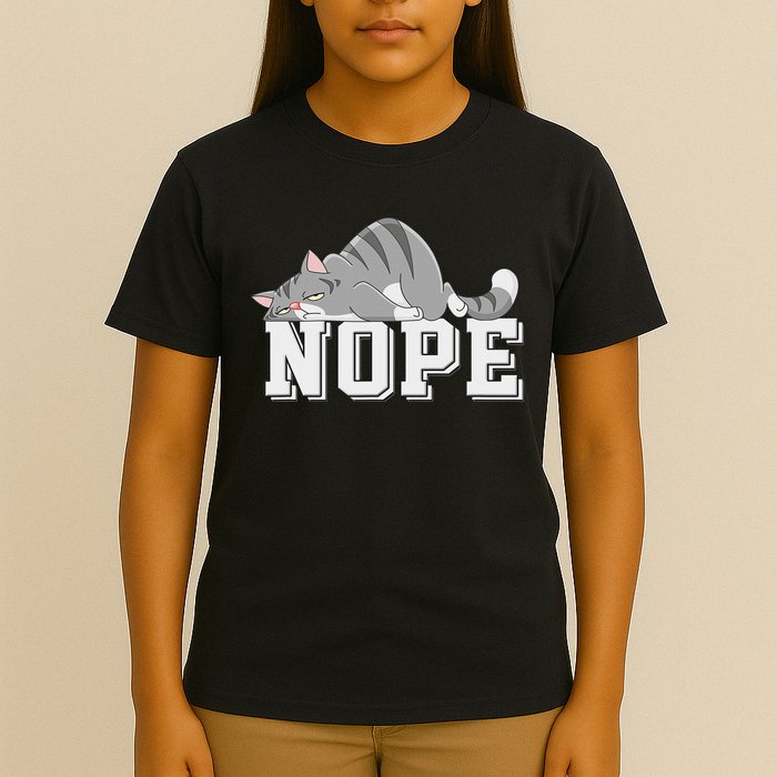 Funny Lazy Cat Nope Not Today Cat T-Shirt