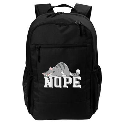 Funny Lazy Cat Nope Not Today Cat Daily Commute Backpack