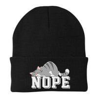 Funny Lazy Cat Nope Not Today Cat Knit Cap Winter Beanie