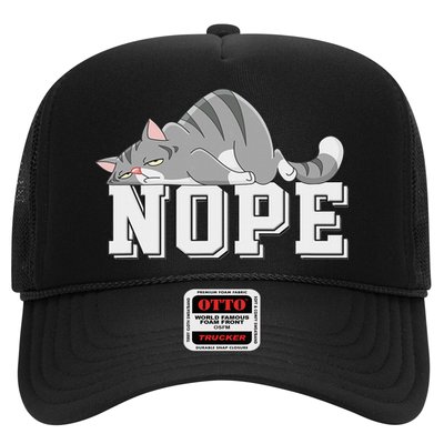 Funny Lazy Cat Nope Not Today Cat Trucker Hat