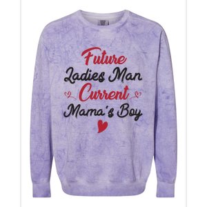 Future Ladies Current Mama's Cool Gift Colorblast Crewneck Sweatshirt