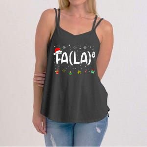 Fa (La)8 Christmas Santa Fa La Math Teacher Women's Strappy Tank