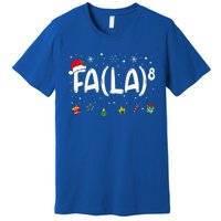 Fa (La)8 Christmas Santa Fa La Math Teacher Premium T-Shirt