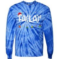 Fa (La)8 Christmas Santa Fa La Math Teacher Tie-Dye Long Sleeve Shirt