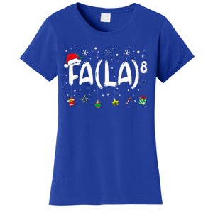 Fa (La)8 Christmas Santa Fa La Math Teacher Women's T-Shirt