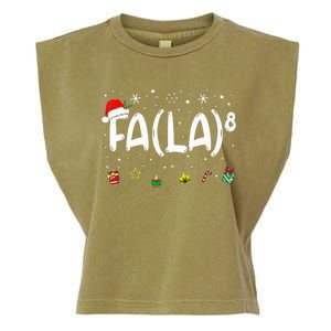 Fa (La)8 Christmas Santa Fa La Math Teacher Garment-Dyed Women's Muscle Tee