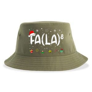 Fa (La)8 Christmas Santa Fa La Math Teacher Sustainable Bucket Hat