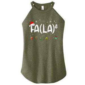 Fa (La)8 Christmas Santa Fa La Math Teacher Women's Perfect Tri Rocker Tank