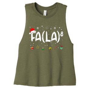 Fa (La)8 Christmas Santa Fa La Math Teacher Women's Racerback Cropped Tank