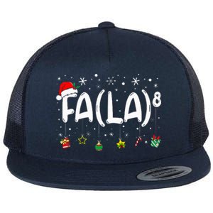 Fa (La)8 Christmas Santa Fa La Math Teacher Flat Bill Trucker Hat