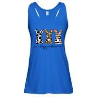 Funny Leopard Cow Print Easter Bunnies Happy Easter Day Gift Ladies Essential Flowy Tank