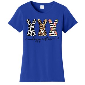 Funny Leopard Cow Print Easter Bunnies Happy Easter Day Gift Women's T-Shirt