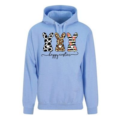 Funny Leopard Cow Print Easter Bunnies Happy Easter Day Gift Unisex Surf Hoodie