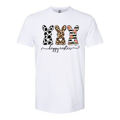 Funny Leopard Cow Print Easter Bunnies Happy Easter Day Gift Softstyle CVC T-Shirt