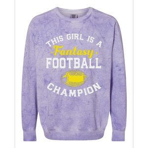 Fantasy League Champ Winner Fantasy Football Champion Colorblast Crewneck Sweatshirt