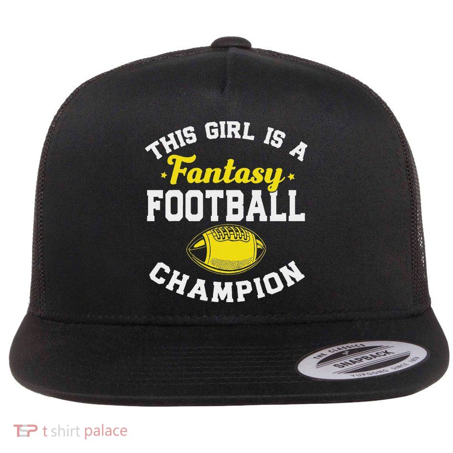 Fantasy League Champ Winner Fantasy Football Champion Flat Bill Trucker Hat