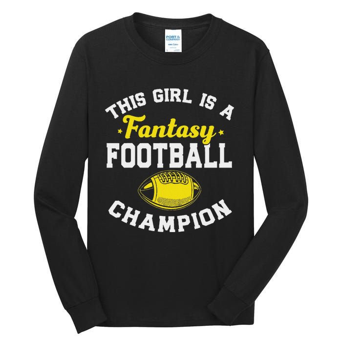 Fantasy League Champ Winner Fantasy Football Champion Tall Long Sleeve T-Shirt