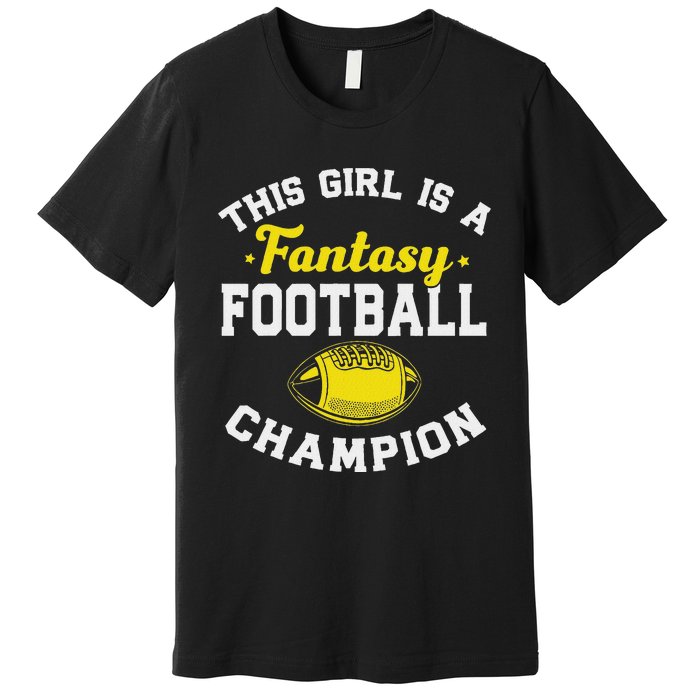 Fantasy League Champ Winner Fantasy Football Champion Premium T-Shirt