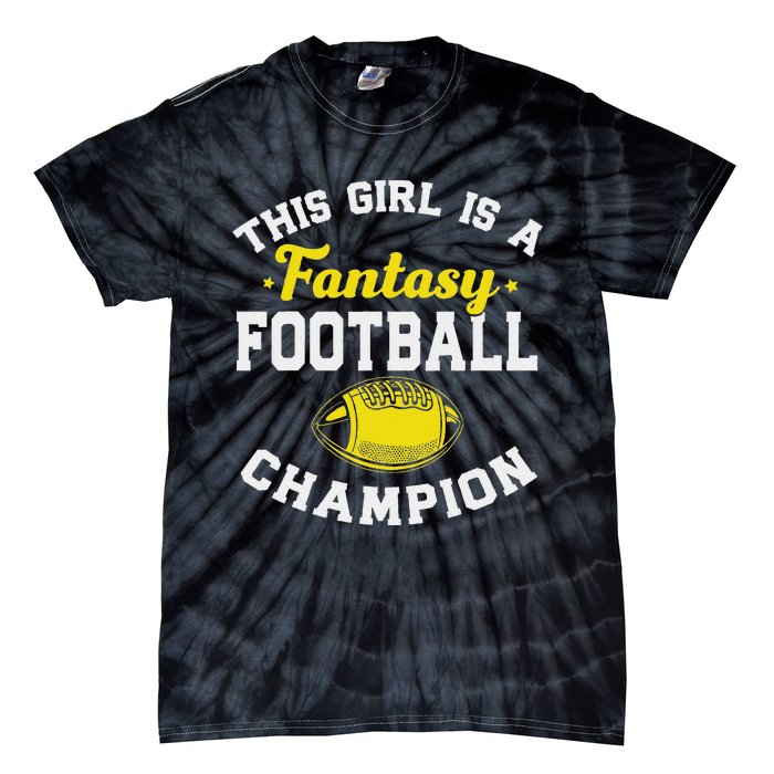 Fantasy League Champ Winner Fantasy Football Champion Tie-Dye T-Shirt