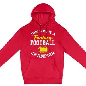 Fantasy League Champ Winner Fantasy Football Champion Premium Pullover Hoodie