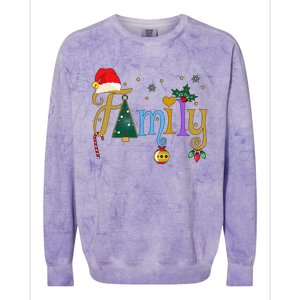 Family Letters Christmas Style Love My Family Christmas Colorblast Crewneck Sweatshirt