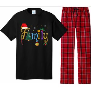 Family Letters Christmas Style Love My Family Christmas Pajama Set