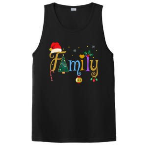 Family Letters Christmas Style Love My Family Christmas PosiCharge Competitor Tank