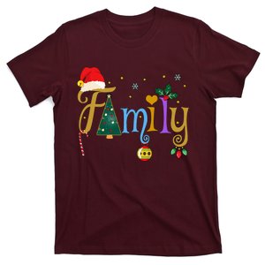 Family Letters Christmas Style Love My Family Christmas T-Shirt