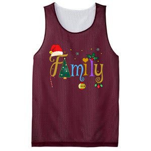 Family Letters Christmas Style Love My Family Christmas Mesh Reversible Basketball Jersey Tank