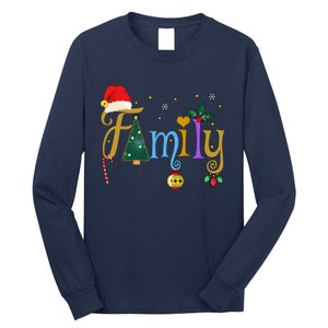 Family Letters Christmas Style Love My Family Christmas Long Sleeve Shirt