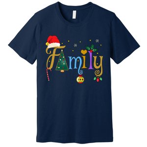 Family Letters Christmas Style Love My Family Christmas Premium T-Shirt