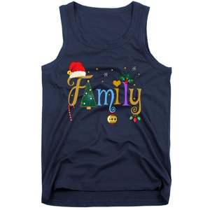 Family Letters Christmas Style Love My Family Christmas Tank Top