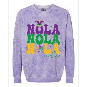 Funny Louisiana Culture We Stand Nola Strongnew Orleans Colorblast Crewneck Sweatshirt