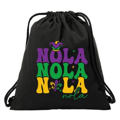 Funny Louisiana Culture We Stand Nola Strongnew Orleans Drawstring Bag