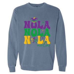 Funny Louisiana Culture We Stand Nola Strongnew Orleans Garment-Dyed Sweatshirt