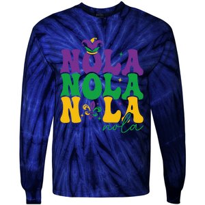 Funny Louisiana Culture We Stand Nola Strongnew Orleans Tie-Dye Long Sleeve Shirt