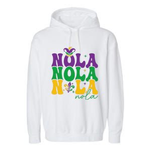 Funny Louisiana Culture We Stand Nola Strongnew Orleans Garment-Dyed Fleece Hoodie