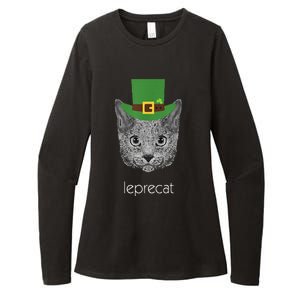 Funny Leprechaun Cat Leprecat St Patricks Day Womens CVC Long Sleeve Shirt