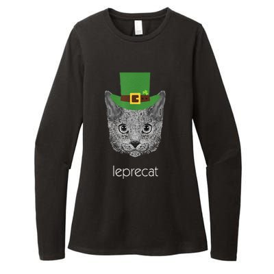 Funny Leprechaun Cat Leprecat St Patricks Day Womens CVC Long Sleeve Shirt