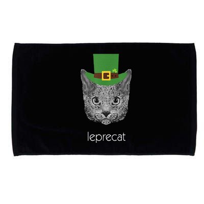 Funny Leprechaun Cat Leprecat St Patricks Day Microfiber Hand Towel