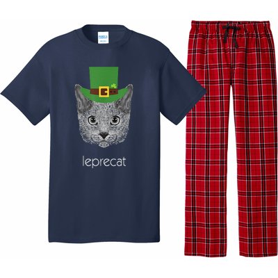 Funny Leprechaun Cat Leprecat St Patricks Day Pajama Set