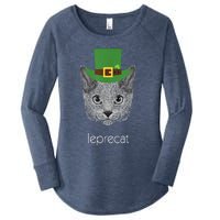 Funny Leprechaun Cat Leprecat St Patricks Day Women's Perfect Tri Tunic Long Sleeve Shirt