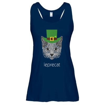 Funny Leprechaun Cat Leprecat St Patricks Day Ladies Essential Flowy Tank