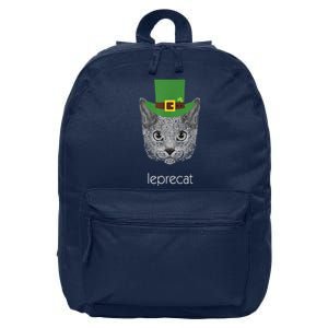 Funny Leprechaun Cat Leprecat St Patricks Day 16 in Basic Backpack