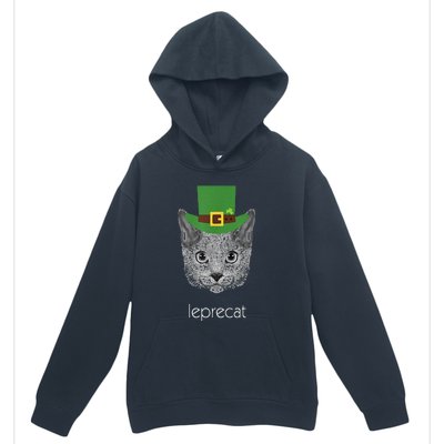 Funny Leprechaun Cat Leprecat St Patricks Day Urban Pullover Hoodie