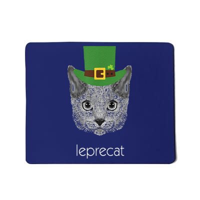 Funny Leprechaun Cat Leprecat St Patricks Day Mousepad