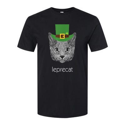 Funny Leprechaun Cat Leprecat St Patricks Day Softstyle CVC T-Shirt