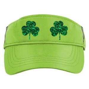 Four Leaf Clover Boobs Lucky St Patricks Day Adult Drive Performance Visor