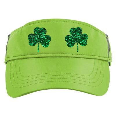 Four Leaf Clover Boobs Lucky St Patricks Day Adult Drive Performance Visor