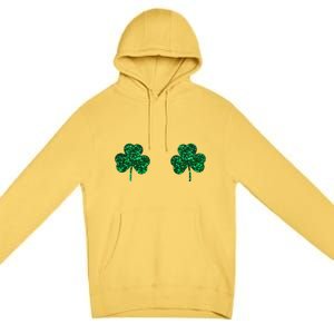 Four Leaf Clover Boobs Lucky St Patricks Day Premium Pullover Hoodie